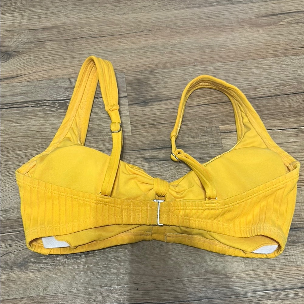 Yellow Ribbed Bralette - Picture 2 of 2